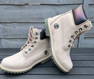 Timberland stivali da donna 6 pollici premium impermeabili tortora iridescenti A22YU UK 4,5 - Foto 1 di 17