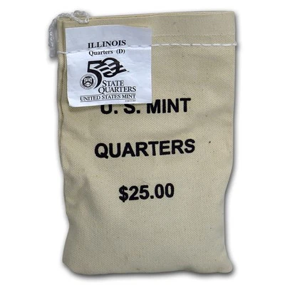 2003-D Illinois Statehood Quarter $25 Sealed Mint Bag - Image 1 of 3