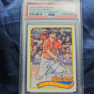 2024 Topps Update Chas McCormick 1989 Baseball Auto #89BA2-CMC Autograph PSA 9 - Picture 1 of 2