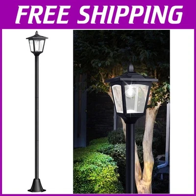 Luces de poste solar mejoradas de 67" - 2 niveles de brillo Foto 1 de 4