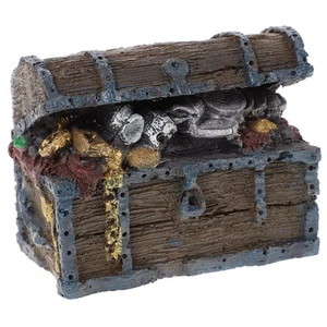Aquarium Ornament, Simulation Treasure Chest Fish Tank Decoration Resin Hide ... - Picture 1 of 9