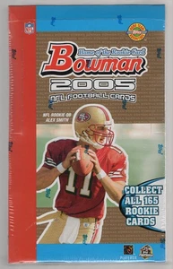 2005 BOWMAN FOOTBALL FACTORY SEALED JUMBO HTA HOBBY BOX **2 AUTO + 1 MEM ** - Picture 1 of 2