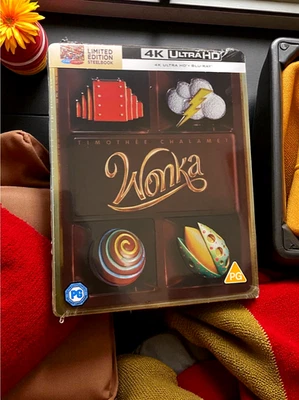 WONKA 4K ULTRA HD EMBOSSED STEELBOOK [DOLBY VISION ATMOS] + [DTS-HD MA] - Image 1 of 4