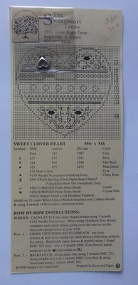 The Sweetheart Tree Sweet Clover Heart Cross Stitch Pattern with Charm - Image 1 of 4