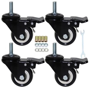 2'' Caster Wheels, Swivel Stem Casters 3/8'' - 16x1'' (Screw Diameter 3/8'', ... - Picture 1 of 7