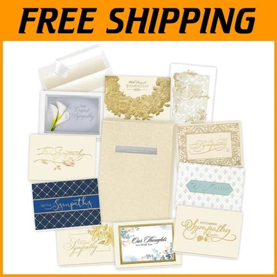 Luxury Sympathy Greeting Card Set - 35 Cards with Foil Accents & Embossing - Image 1 of 4
