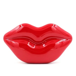 Women Acrylic Lips-shaped Evening Bags Purses Clutch Vintage Banquet Handbag - Picture 1 of 7