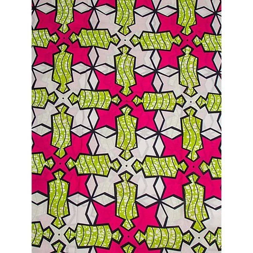 Tela con estampado de caramelo africano 3 yardas Foto 1 de 2