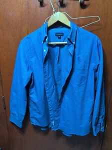 Lands' End UPS Shirt Hyde Park Mens Button Down Long Sleeve Blue XL 17-17 1/2 - Picture 1 of 5