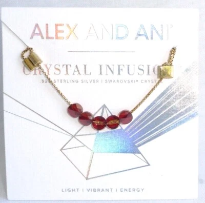 Pulsera Alex and Ani Cristal Infusión Lava Oro Swarovski Cristal Ampliable NN Foto 1 de 3