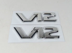 Mercedes V12 Emblems For SL S CL Class Fits on Front Fender Badges Symbol Logo - Picture 1 of 3