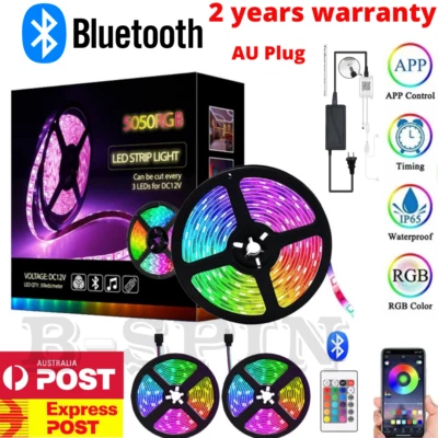 NEW LED Strip Lights RGB USB IP65 Waterproof 5M-10M 150-300 LEDs Bluetooth 5V AU - Image 1 of 4