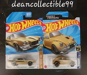 7A HW 1970 Chevy Camaro RS Gold 70s vs 90s & Gold Transformers Bumblebee - Picture 1 of 5