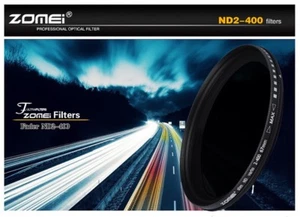 ZOMEi® Slim 82mm Variable ND Filter ND2 to ND400 Neutral Density - Picture 1 of 3