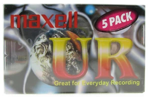 5x Maxell UR 90 Kassetten Pack - NEU & OVP Tape Cassette MC Leerkassette - Picture 1 of 4