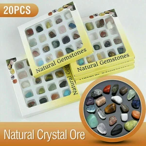 Set 20PC Healing Crystal Natural Gemstone Reiki Chakra Collection Stone Kit Gift - Picture 1 of 10