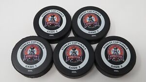 5 2002 Stanley Cup Finals All Five Games NHL Official Pucks! Not Used Hurricanes