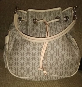 FOSSIL Tan Bucket Bag w/ Leather Accents And Strap Brand New Condition - Picture 1 of 9