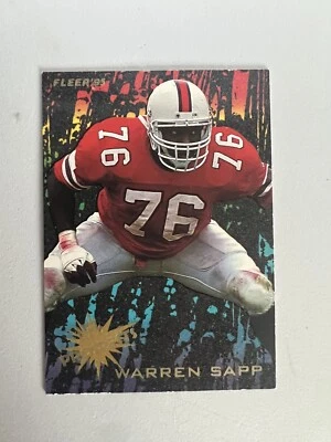1995 Fleer NFL Prospects #14 WARREN SAPP  Tampa Bay Buccaneers  - Image 1 of 2