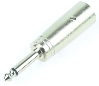 Adam Hall Audio Adapter XLR male Stecker auf 6,3 mm Klinke TS Mono Verbinder