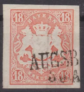 === AD Bayern Mi. 19 gest. L2 "Augsburg", Kat. 220€ === - Bild 1 von 1
