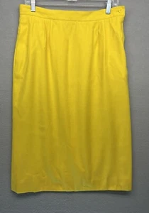 Peabody House Mujer Amarillo Midi Forrado Forrado Formal Falda Lápiz Talla 13/14 - Imagen 1 de 11