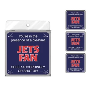 Tree-Free Greetings NC38199 Jets Hockey Fan 4-Pack Artful Coaster Set NEW - Picture 1 of 2