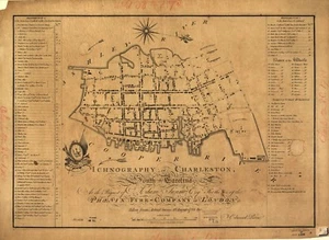 A4 Reprint of American Cities Towns States Map Charleston South Carolina - Picture 1 of 1