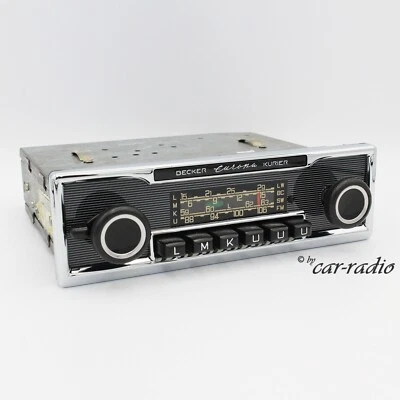 Oldtimer Radio Becker Europa 460 Kurier mit Nadelstreifen Chrom Blende Vintage - Bild 1 von 4