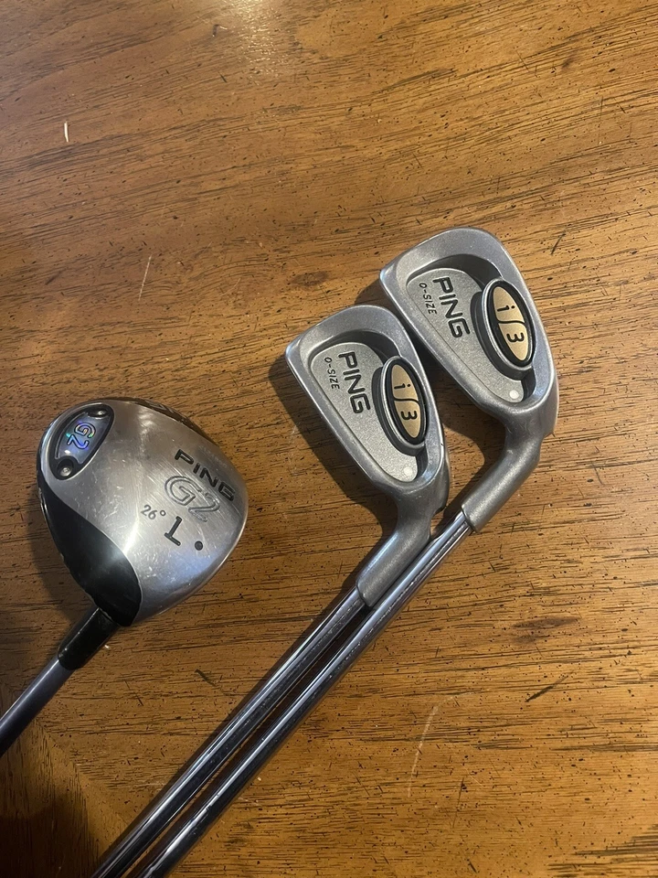 Ping Golf Club Lot of 3 Two i3 O-size 3-4 Irons 1 G2 L Driver W Flex  - Image 1 of 4