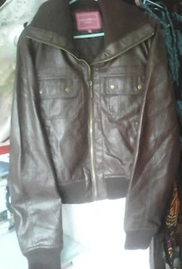 SCHÖNE MARKEN PORTOBELLO PUNK BRAUNE PU DAMEN JACKE, GRÖSSE 14/M, SEHR GUTER ZUSTAND - Bild 1 von 6