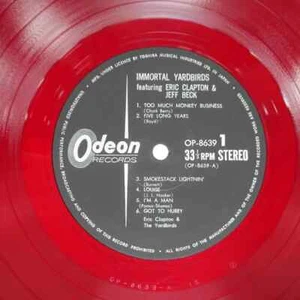 YARDBIRDS "Immortal Yardbirds" 1960' Japan Only RED VINYL Lp w/rare Obi/lyrics - Picture 1 of 3