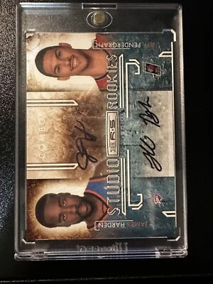 2009-10 Panini Studio Combos Rookie James Harden Auto #7.  SP #d 30/50 Thunder - Image 1 of 4