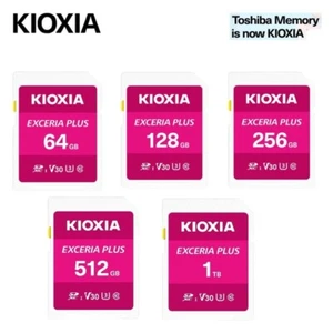 KIOXIA Exceria Plus 64GB 128GB 256GB SDHC SDXC SD Flash Card V30 U3 UHS-I C10 4K - Picture 1 of 7