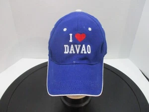 I Love Davao Hat Boys Blue Baseball Cap Curve Bill Slide Back One Size - Picture 1 of 10