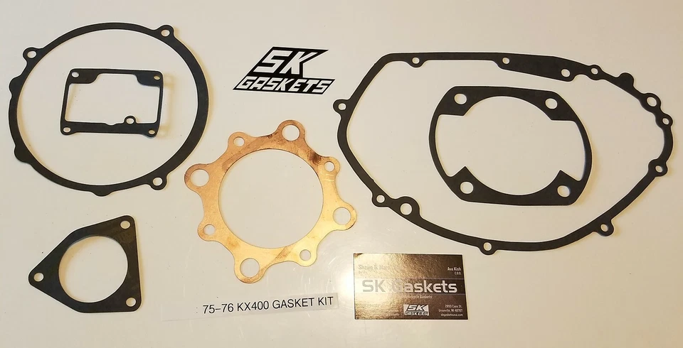 75 76 1975 1976 KX400 KX 400 Kit de juntas Kawasaki Foto 1 de 1