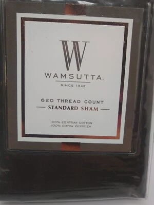 Almohada Wamsutta Sham 620 hilos chocolate patrón liso tamaño ESTÁNDAR Foto 1 de 4