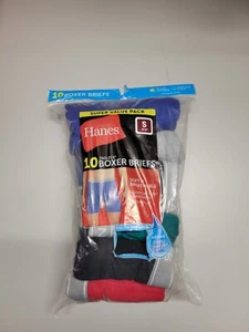 Hanes Men's Boxer Briefs Tagless Cool Comfort Fabric 10-Pack Size S (28"-30") - Picture 1 of 5