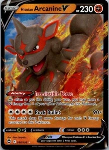 Pokemon Hisuian Arcanine V - Silver Tempest- 090/195 - Picture 1 of 2
