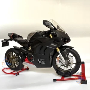 1:6 Duoati 4V R Motorcycle Model - Alloy Diecast w/ Sound Effects Black - Picture 1 of 16