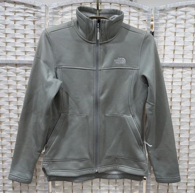 Chaqueta North Face Mujer Pequeña Gris Polar Cremallera Completa Softshell Exterior Foto 1 de 4