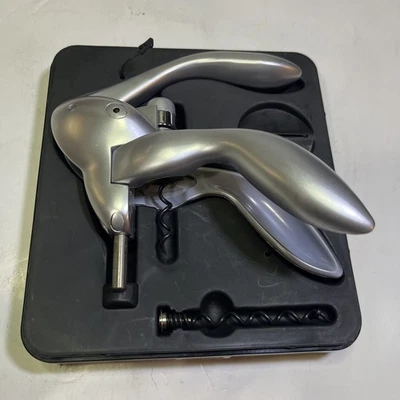 HOUDINI Lever Corkscrew Wine Bottle Opener, Foil Cutter, and Spare Spiral - Image 1 of 4