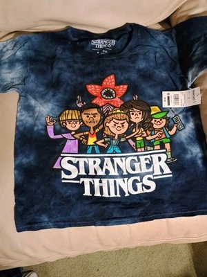  Brand NEW Stranger Things Tie-dyed T-shirts Youth (8) Netflix Medium Kids - Image 1 of 2