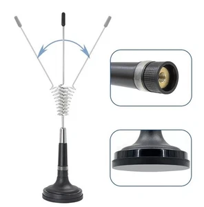 Mobile CB Radio Antenna 27 Mhz with 6.8cm Magnetic Base 4m RG58 - Picture 1 of 2