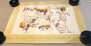 NATIONAL WESTERN STOCK SHOW ART EXHIBIT 2006 POSTER Signed T. D. Kelsey - Picture 1 of 3