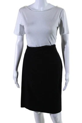 Piazza Sempione Womens Wool Textured Knit Zip Pencil Midi Skirt Gray Size EUR 48 - Image 1 of 4