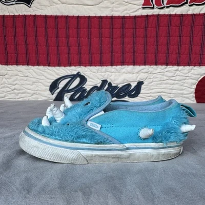 尺码 10c - 范斯一脚蹬蓝色白色怪物鞋 学步儿童 — 第 1/4 张图片