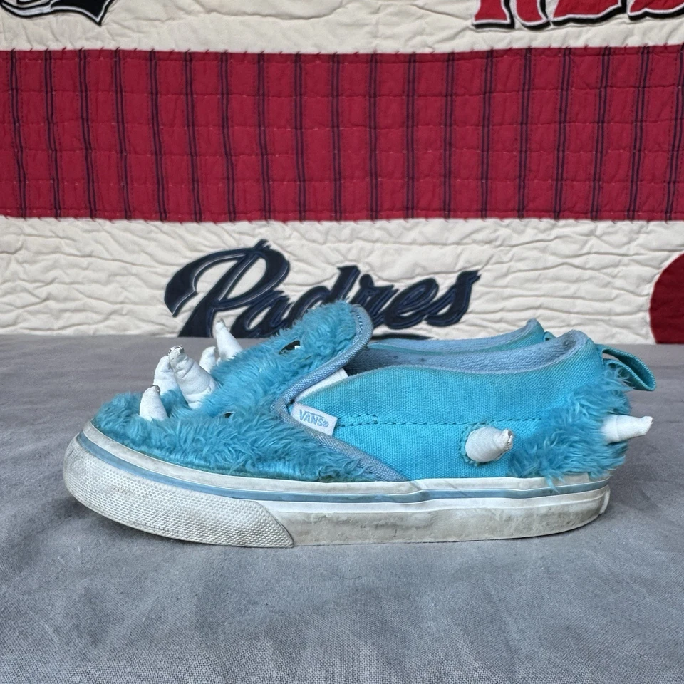 Talla 10c - Vans Zapatos sin cordones Azul Blanco Monster Niño Pequeño Foto 1 de 4