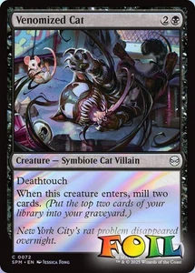 Venomized Cat 0072 MTG Marvel's Spider-Man Common NP Foil - Picture 1 of 1