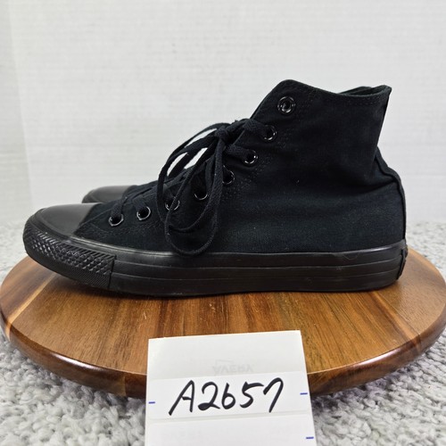 Sneaker alte Converse CTAS Ox Hi Triple nere in tela Y2K casual da donna 10